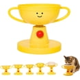 thumbnail image 1 of Bol pour Chat Réglable, Plat d'Alimentation Surélevé à 30° avec Support Incliné/bols Empilables/cinq Niveaux de Hauteur Réglables pour Chats et Chatons, Ensemble Ergonomique pour Nourriture et Eau pour Animaux (ABS), 1 of 8