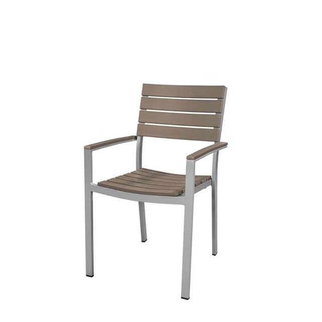 Source Contract SC-2404-163-GRY Vienna Dining Arm Chair, Gray