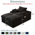 thumbnail image 5 of Leumius Oversized Chaise Lounge Chair Indoor,Corduroy Upholstered Sofa Bed with Deep Seat,Cozy Lounge Chair Sleeper Sofa for Living Room,Bedroom,No Assembly Required,Black, 5 of 5