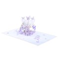 thumbnail image 3 of Bewildely Tarjeta de felicitación del día de San Valentín Flying Flower Basket Bendición Pop Up Card Escultura de papel 3D Regalo creativo Kits de decoración para fiestas Violeta Bewildely HA027145-02, 3 of 6