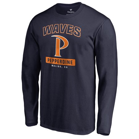 Men's Navy Pepperdine Waves Campus Icon Long Sleeve T-Shirt