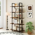 thumbnail image 2 of Costway 1 PCS 5-Tier Bookshelf 62" Tall Vintage Industrial Bookcase with Open Storage Shelves, 2 of 9