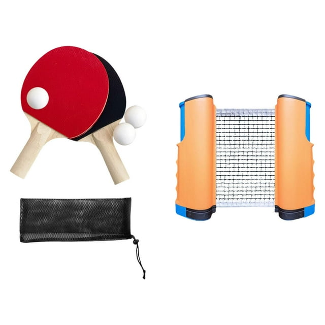 Juego de paletas de pong, accesorios, red retráctil para gimnasio en casa, deportes,