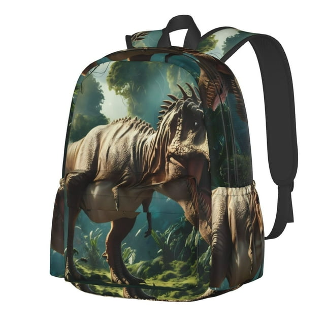 Disketp Green Forest Dinosaur for Large Capacity Lightweight Student Backpack,Travel backpack,Perfect for School, Travel, and Work, Comfortable and Stylish