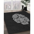 thumbnail image 3 of Ahgly Company Machine Washable Indoor Square Transitional Night Black Area Rugs, 4' Square, 3 of 7