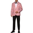thumbnail image 2 of Lars Amadeus Men's Checked Blazer Slim Fit Casual Lightweight Plaid Sports Coat, 2 of 5