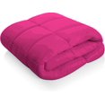 thumbnail image 5 of D.N.G. BEDDINGS Deluxe All Seasons Full/Queen Size 800 Thread Count, Solid Hot Pink Down Alternative 5 Piece Box Design Comforter Set 100% Egyptian Cotton, 5 of 6