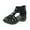 Silver, variant on Women's Rhinestone Platform Wedge Sandals Trendy Heart Cut Out Gladiator Pumps Summer Casual Peep Toe Back Zipper Buckle High Heels Comfortable Walking Shoes