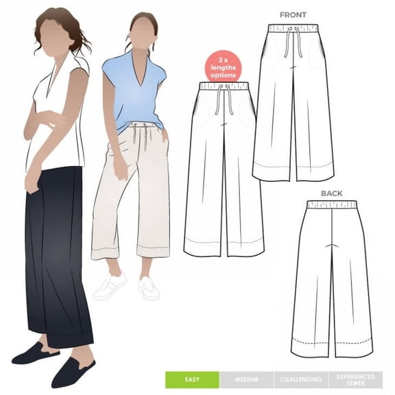 Style Arc Sewing Pattern Como Pant Women