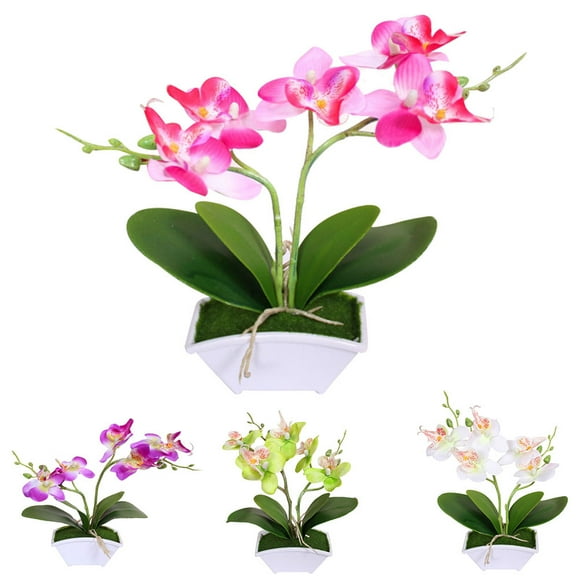 1Pc Artificial Silk Butterfly Orchid Flower Bouquet Wedding Home Floral Decor