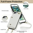 thumbnail image 4 of Allytechgroup Wallet Case for Apple iPhone 7 / 8 / SE 2022 & 2020, RFID Blocking Crossbody Shoulder Strap Hand Wrist Cards Holder Ring Stand Bumper Drop Protection Phone Case for Girls Women, White, 4 of 9