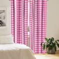 thumbnail image 2 of Ambesonne Pink and White Curtains, Traditional Argyle, Pair of 28"x63", Pink Pale Pink and White, 2 of 5