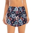 thumbnail image 4 of Lsque Flowers ad Butterflies Printed Women's Running Shorts with Liner Pockets,Elastic Quick Dry Workout Athletic Gym Yoga Shorts,Womens High Waist Shorts-Large, 4 of 9