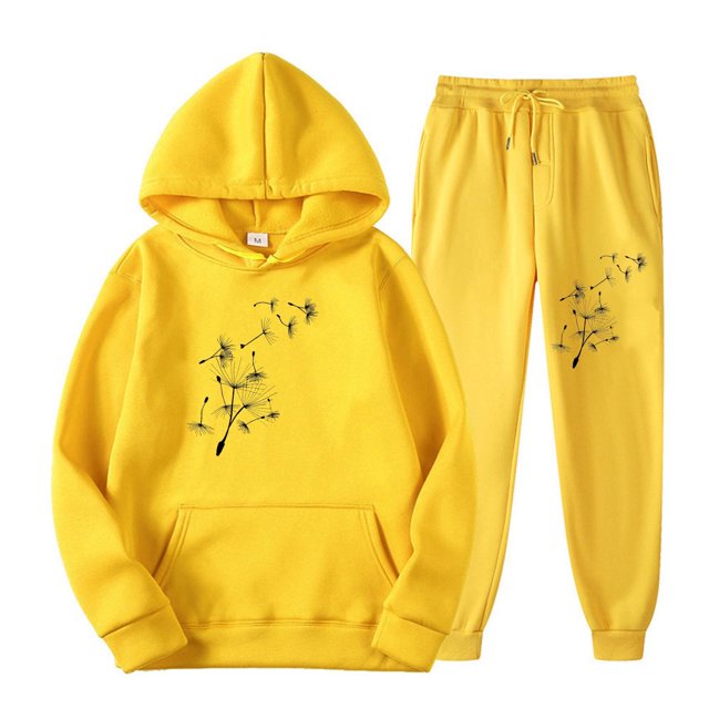 Bowake Womens Sweatsuits Fall 2 Piece Floral Printed Outfits Long Sleeve Pullover Sweatshirt and Sweatpants Tracksuits