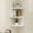 White, variant on Wooden Corner Shelf – No-Drill Multi-Tier Wall Organizer for Bedroom, Living Room, Kitchen & Office Storage, Space-Saving Corner Bookshelf