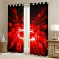 thumbnail image 2 of Erosebridal Plaid Grid Curtains Pack of 2 (42Wx63L),Geometric Checkerd 30%-50% Black Out Curtains,Futuristic Cubes Curtains for Living Room,Geometric Bedroom Decor, 2 of 6
