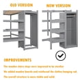 thumbnail image 5 of Bellemave Full Size Loft Bed with Storage Staircase Wooden Full Loft Bed Frame with Built-in Storage Wardrobe and Guardrails for Teens, No Box Spring Needed, Gray, 5 of 11