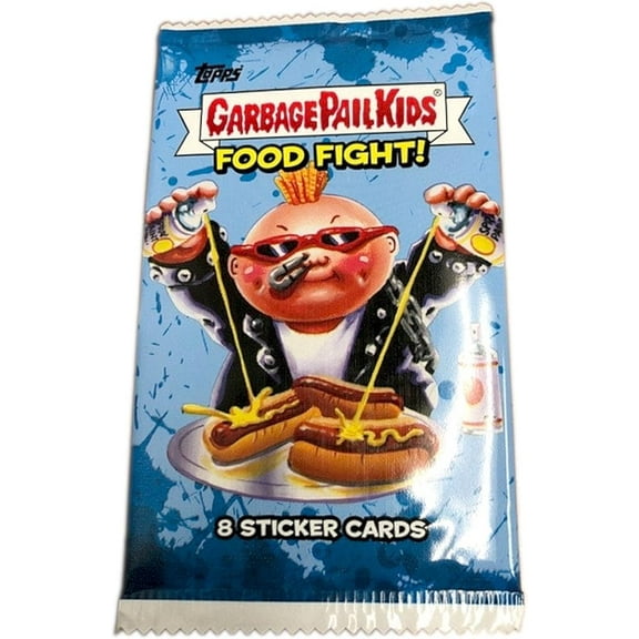 Topps 2021 GPK Garbage Pail Kids Food Fight! Foil Pack 8 Stickers per Pack (BONUS 1 FUN CHOPS)