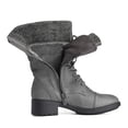 thumbnail image 4 of Botas de Invierno para Mujer DREAM PAIRS de Media Caña con Cordones Gris Talla 6.5, 4 of 7