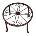 thumbnail image 4 of Non-Slip and Stable Potted Holder, Vintage Rustic Style Single Layer Flower Pot Rack Rustproof Practical  for Floors Decks, Terraces, Lawns and Gardens Black,White,Bronze, 4 of 7