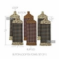 thumbnail image 3 of VHC Brands Cotton Pip Vinestar Button Loop Kitchen Towel Set of 3, Hanging Kitchen Towel, Pleated, Bath, Kitchen, Pip Vinestar Collection, Rectangle 21x7, Natural, 3 of 5