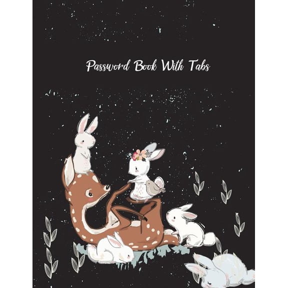 Password Book with Tabs : Pretty Animals, the Personal Internet Address & Password Log Book with Tabs Alphabetized, Large Print Password Book 8.5 X 11
