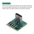 thumbnail image 4 of Unique Bargains 2Pcs Type C 5Pin Conseil d'Essai Femelle PCB avec 5Pin Broche Coudée pour les Produits Électroniques de Bricolage, 4 of 4