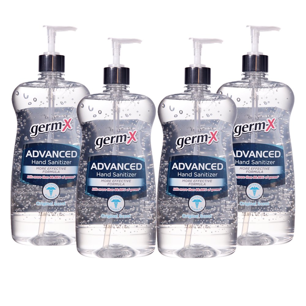 (Pack of 4) Germ X Advanced Hand Sanitizer, Original, 1 L