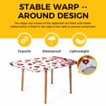 thumbnail image 4 of Valentine's Day Gnomes Table Cloths for 4 Foot Rectangle Tables, Love Heart Red Patio Waterproof Elastic Fitted Tablecloths, Washable Rectangular Table Cover for Camping, 4 of 8