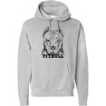 thumbnail image 2 of Inktastic Pitbull Sketch Portrait with Dog Breed Name Adult Hoodie Sweatshirt, 2 of 4