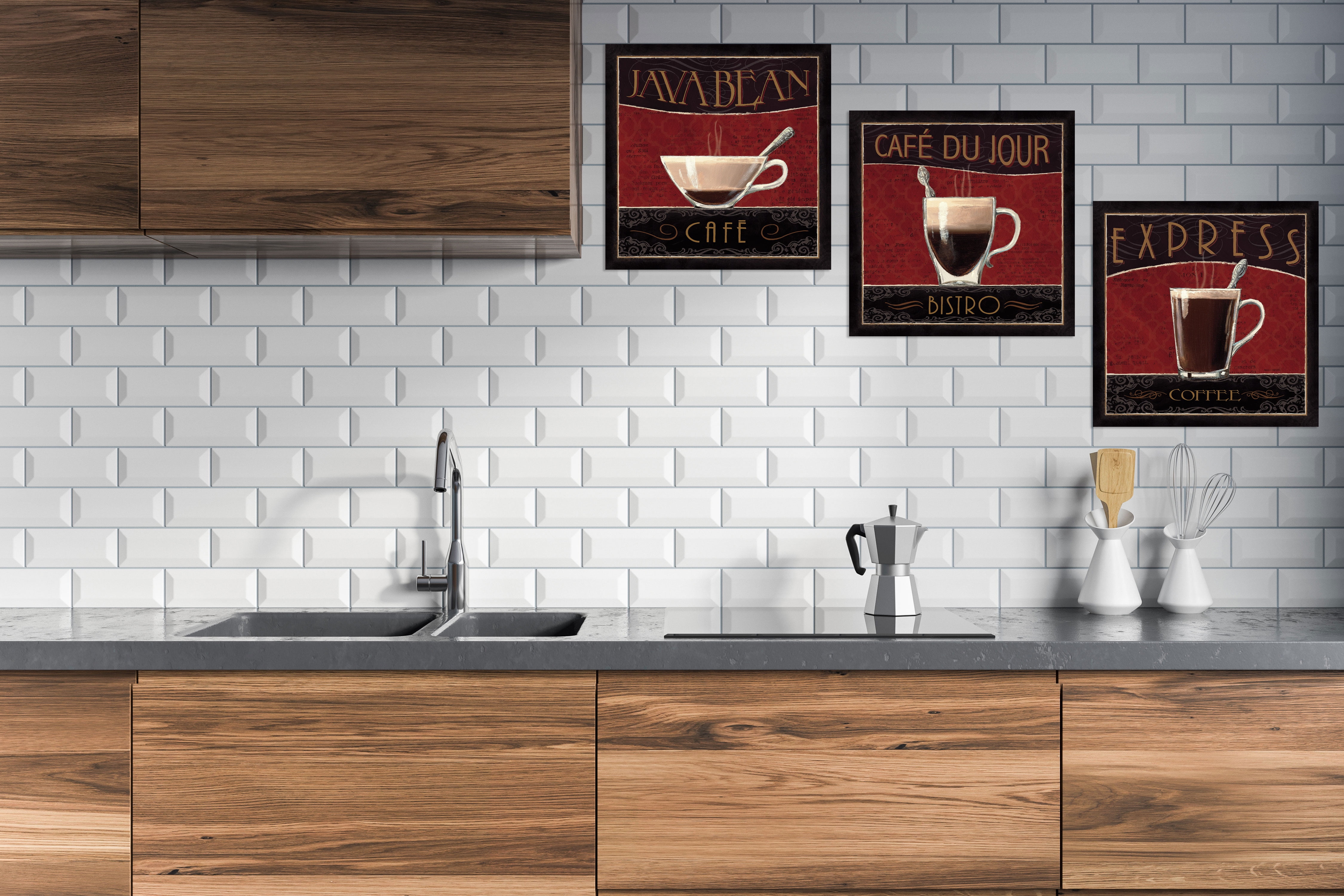 Gango Home Decor Classic Bistro, Cafe and Coffee Kitchen Wall Art