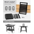 thumbnail image 7 of SONGMY Outdoor Shower-Bench-Seat | Stool-for-Inside-Shower | HDPE Waterproof Plastic | Bathroom Benches | Shaving Legs | Storage & Handles | Black | Indoor Outdoor Use | 21.8 x 14 x 18.1 Inch, 7 of 7