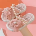 thumbnail image 5 of LUOGENLI Slippers Girls Slippers Size 10-11 Toddler Children Shoes Comfortable Soft Soled Slippers Fashion Bow Tie Pearl Beach Sandals and Slippers Girls Slippers Size 2-3 Big Kid 34, 5 of 6