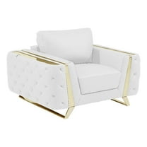 Titan Furnishings Modern Genuine Italian Leather Upholstered Chair