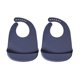 thumbnail image 1 of Baberos de silicona Baby Pick 2 unidades impermeables y libres de BPA color azul pizarra, 1 of 7