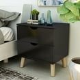 thumbnail image 2 of Furniture of America Enora Adult Modern 2-Drawer Nightstand, Cappuccino, 2 of 9