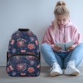 thumbnail image 3 of POLERO 17 Inch Backpack for Girls, Polyester Large Capacity Lightweight School Backpack, Patriotic Fireworks & American Flag Print, 3 of 10
