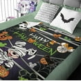 thumbnail image 4 of Happy Halloween Mummy Cartoon Mouse Flannel Blanket, suitable for sofa bedroom office or camping, suitable for all seasons 60*50, 4 of 7