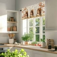 thumbnail image 3 of Thanksgiving Fall Valances for Windows, 54 x 18in, Squirrel Maple Leaf Cotton Linen Background Rod Pocket Kitchen Valance Curtain Light Filtering Window Treatments for Living Room Bedroom, 1 Panel, 3 of 7