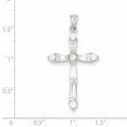 thumbnail image 2 of Sterling Silver Rhodium-Plated Cz Cross Pendant (40 X 21) Made In China qc4307, 2 of 2