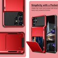 thumbnail image 6 of for Galaxy S22 Ultra Case Wallet Credit Card Holder 4-Card Slot Hidden Back Pocket Dual Layer Hybrid Rugged Rubber Bumper Protective Hard Shell Cover for Samsung Galaxy S22 Ultra 6.8" Red, 6 of 14