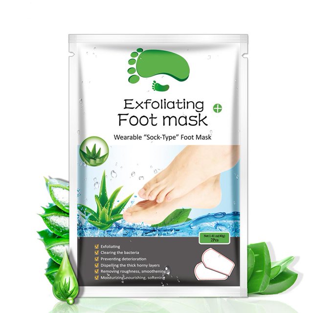 2 unids/set pie mascarilla exfoliante para pies eliminar cutícula pedicura calcetines/Aloe Vera Ndcxsfigh Cuidado Belleza