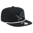 thumbnail image 3 of Men's New Era Black Detroit Lions B-Dub Golfer Snapback Hat, 3 of 6