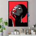 thumbnail image 4 of Red Lips Woman Portrait Decorative Painting/Canvas Art， Perfect for Living Room， Entryway， Studio， or as a Unique Gift Modern Wall Decor Art., 4 of 8