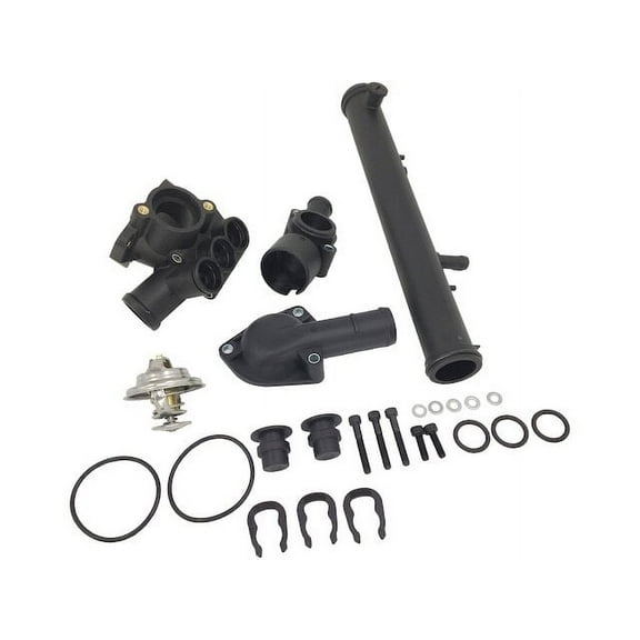 Engine Coolant Thermostat Housing Kit - Compatible with 1997, 1999 - 2000 Volkswagen EuroVan 2.8L V6