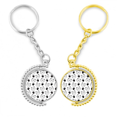 thumbnail image 1 of Paw Print gato sonriente proteger animal mascota amante Anillo de oro de metal llavero llavero, 1 of 4