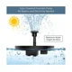 thumbnail image 2 of Fuente, bomba de fuente con energía solar con boquillas para baño de pájaros, pecera, estanque o decoración de jardín, bomba de fuente solar, 1 pieza, negra, 2 of 5