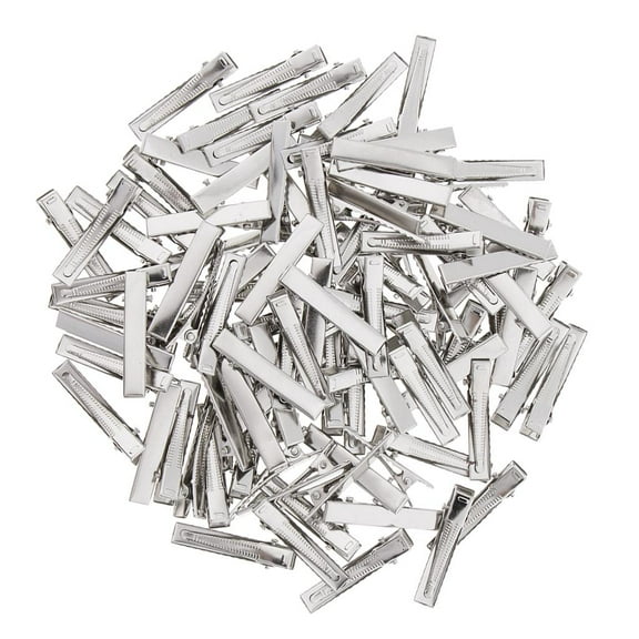 100x Single Prong Alligator Clip w/ children hair Bows Metal Clip for Projects