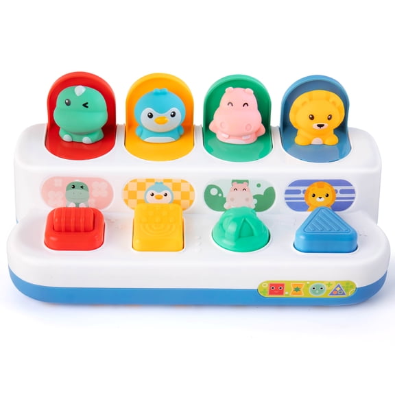 Interactive Cause & Effect Pop Up Animal Montessori Toy for 1 Year old Toddler Boys Girls Fun Hide and Seek Play