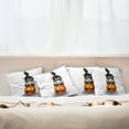 thumbnail image 4 of Ambesonne Cat Throw Pillow Cover 4 Pack, Cartoon Animal on Pumpkin, 16", Orange Black, 4 of 5